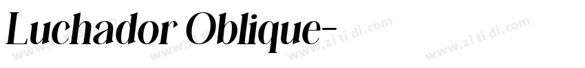 Luchador Oblique字体转换